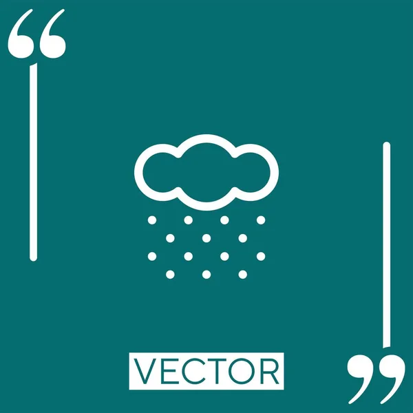 Icône Vectorielle Neige Icône Linéaire Ligne Course Modifiable — Image vectorielle