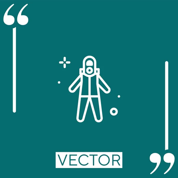 Costume Icône Vectorielle Icône Linéaire Ligne Course Modifiable — Image vectorielle
