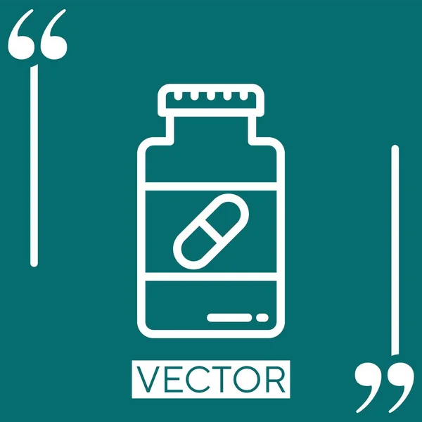 Medizin Vektor Symbol Lineares Symbol Editierbare Strichlinie — Stockvektor