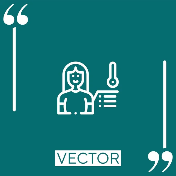 Icono Vector Tecnología Icono Lineal Línea Carrera Editable — Vector de stock