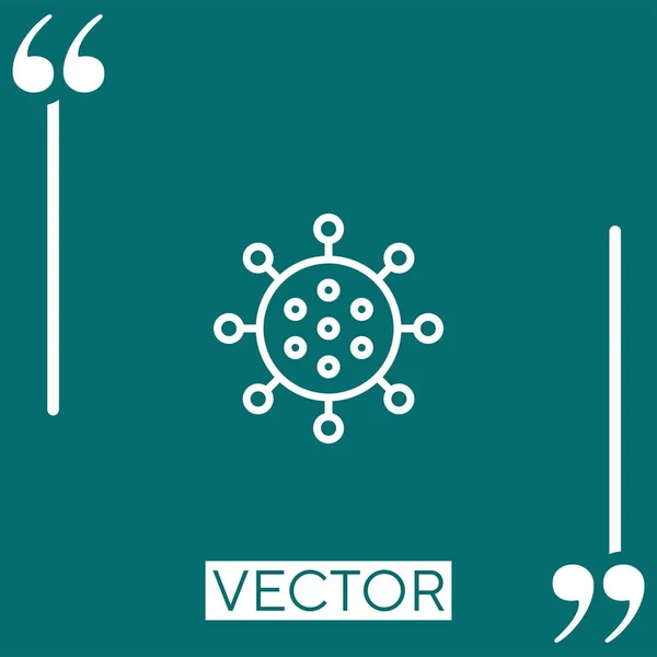 Иконка Вектора Коронавируса Редактируемая Линия Хода — стоковый вектор