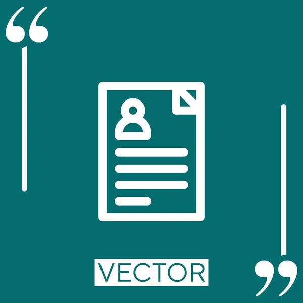 Vector Icono Icono Lineal Línea Carrera Editable — Vector de stock