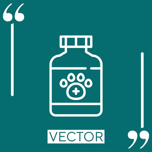 Icono Vector Medicina Icono Lineal Línea Carrera Editable — Vector de stock