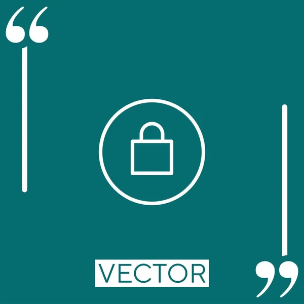 Padlock Vector Icon Linear Icon Editable Stroke Line — Stock Vector