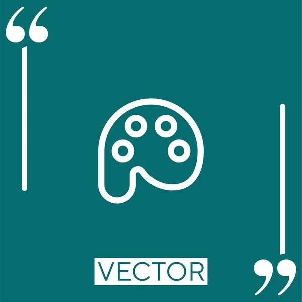 Pintura Vector Icono Icono Lineal Línea Carrera Editable — Vector de stock