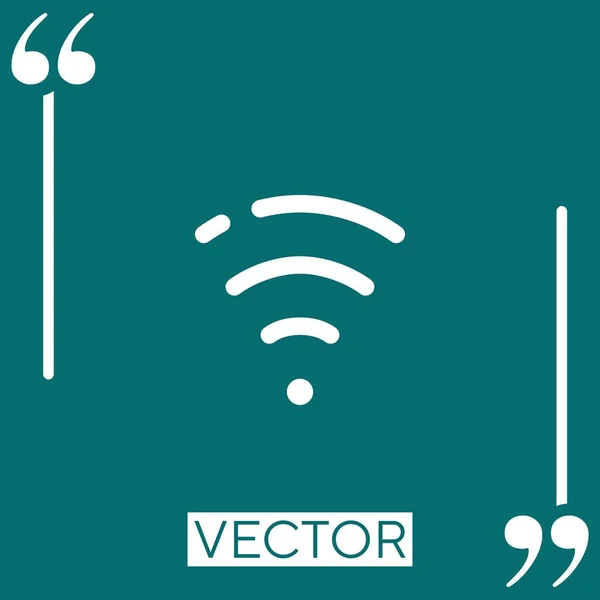 Значок Вектора Wifi Линейная Иконка Редактируемая Линия Хода — стоковый вектор