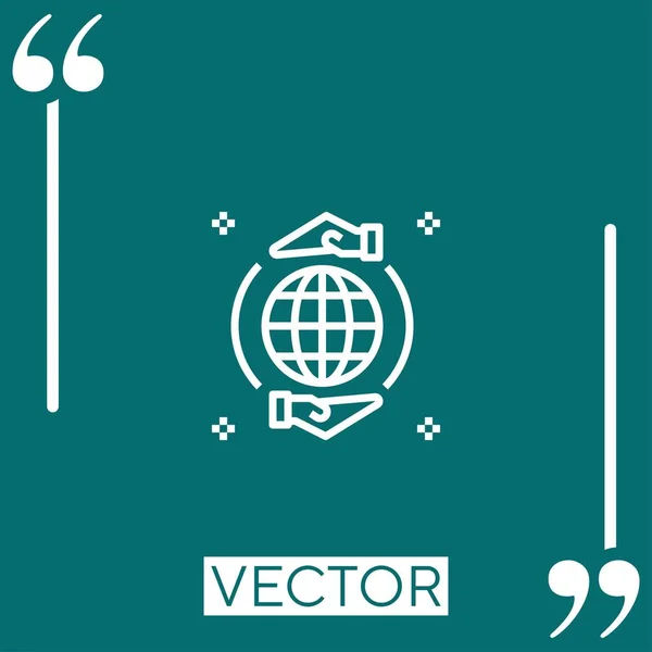 Seo Ícone Web Vector Ícone Linear Linha Curso Editável — Vetor de Stock