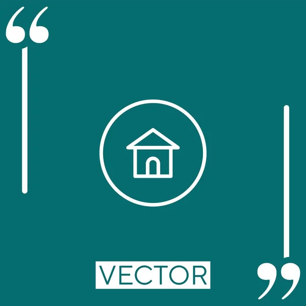 Home Vector Icon Icono Lineal Línea Carrera Editable — Vector de stock