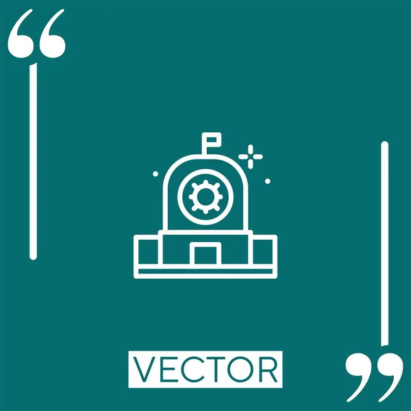 Ícone Vetor Laboratório Ícone Linear Linha Curso Editável — Vetor de Stock