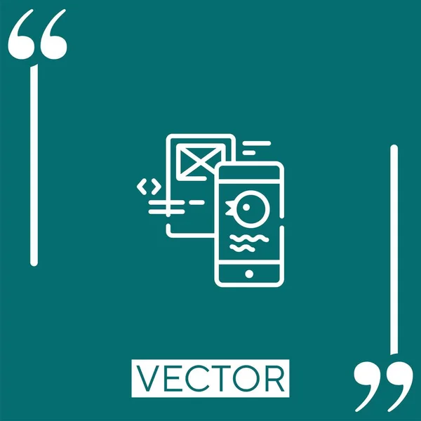 Vector Icon Lineares Symbol Editierbare Strichlinie — Stockvektor