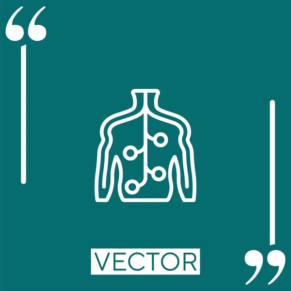 Nerves Vector Icon Icono Lineal Línea Carrera Editable — Archivo Imágenes Vectoriales