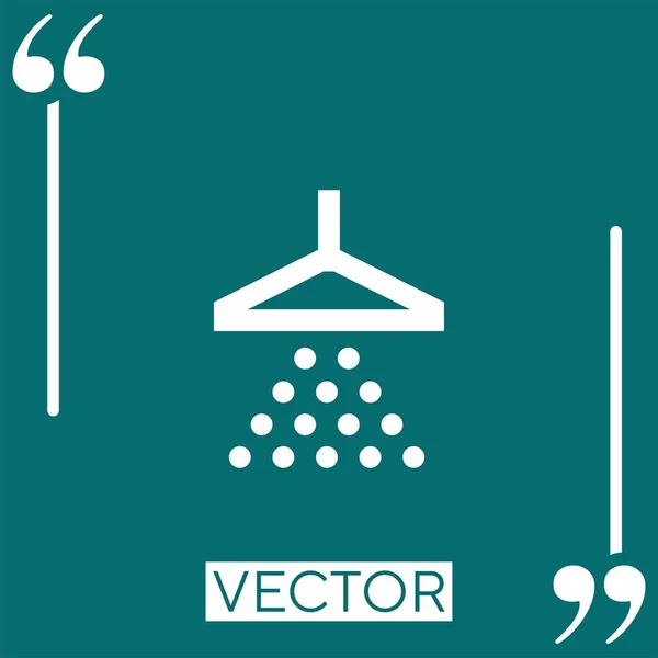 Shower Vector Icon Linear Icon Editable Stroke Line — Stock Vector