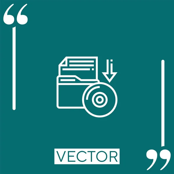 Storage Vector Icon Linear Icon Editable Stroke Line — Stock Vector