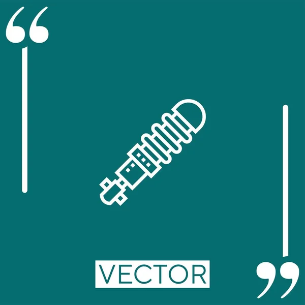 Icône Vectorielle Suspension Icône Linéaire Ligne Course Modifiable — Image vectorielle