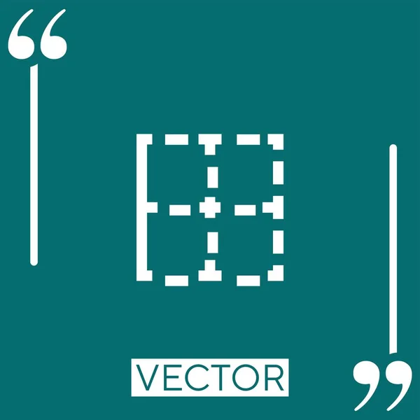 Border Vector Icon Icono Lineal Línea Carrera Editable — Vector de stock