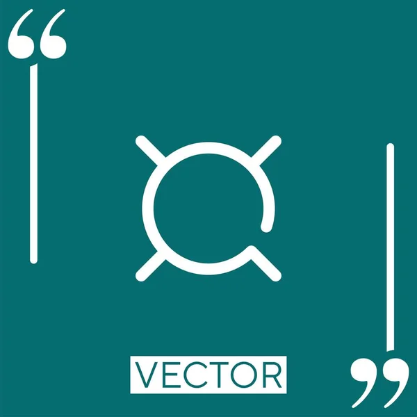 Icône Vectorielle Devise Icône Linéaire Ligne Course Modifiable — Image vectorielle