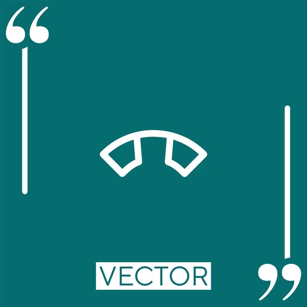 Ícone Vetor Chamada Final Ícone Linear Linha Curso Editável — Vetor de Stock