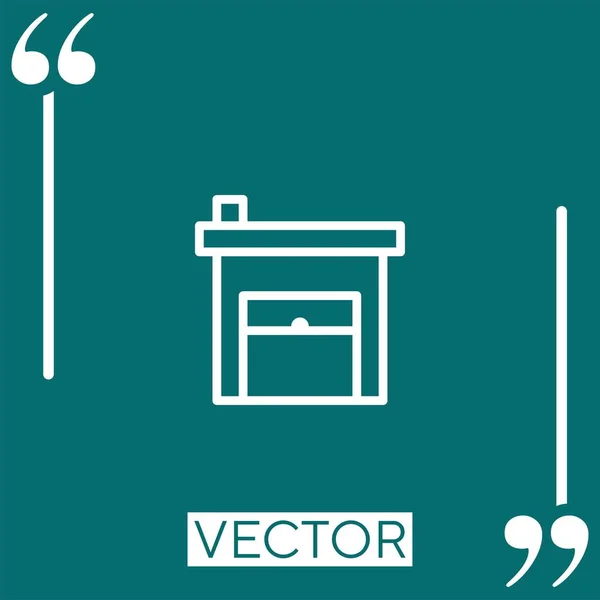 Industrieel Vectoricoon Lineair Icoon Aanpasbare Slaglijn — Stockvector