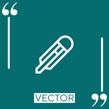 Kesici vektör simgesi doğrusal simgesi. Düzenlenebilir vuruş çizgisi