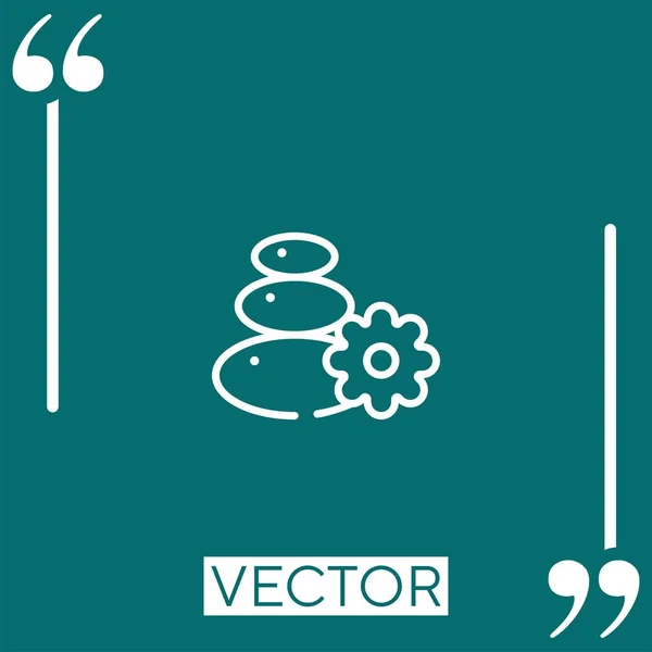 Hot Stones Vector Icon Linear Icon Editable Stroke Line — Stock Vector