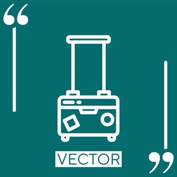 Icône Vectorielle Bagages Icône Linéaire Ligne Course Modifiable — Image vectorielle
