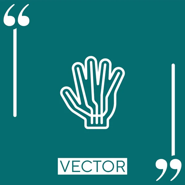 Ícone Vetor Nervos Ícone Linear Linha Curso Editável — Vetor de Stock