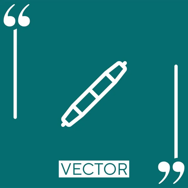 Bleistift Vektor Symbol Lineares Symbol Editierbare Strichlinie — Stockvektor