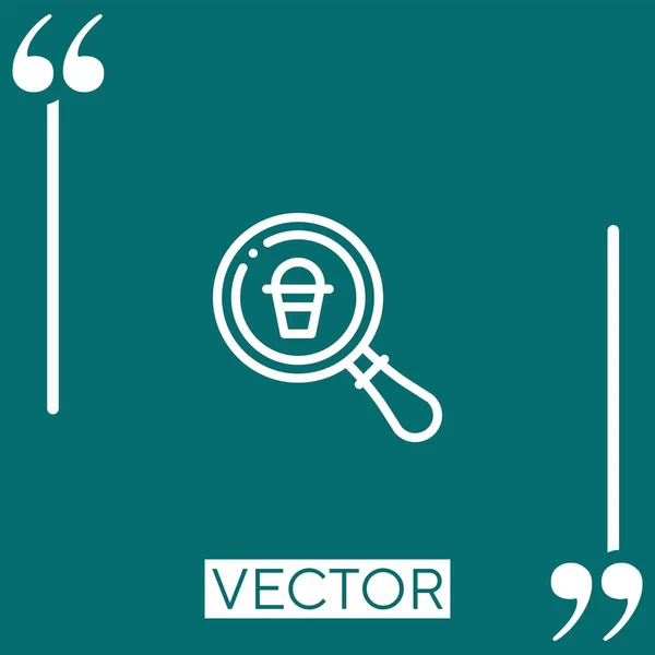 Ícone Vetor Pesquisa Ícone Linear Linha Curso Editável — Vetor de Stock