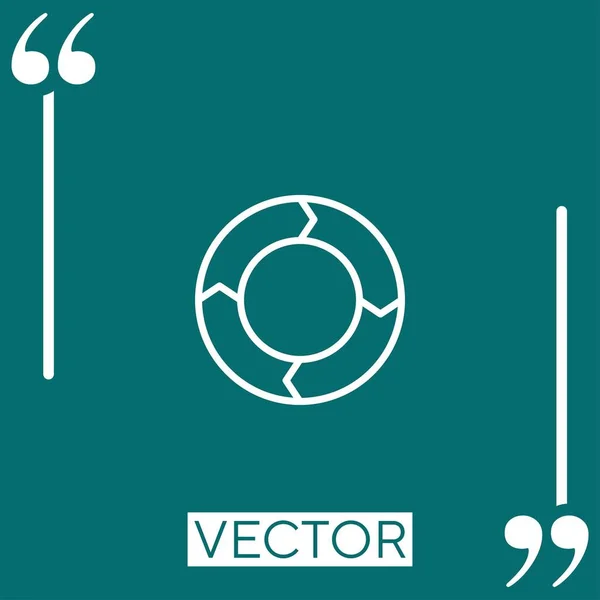 Ícone Gráfico Vetor Ícone Linear Linha Curso Editável — Vetor de Stock