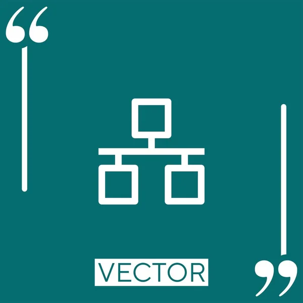 Ethernet Vector Icon Icono Lineal Línea Carrera Editable — Vector de stock