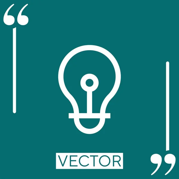 Ícone Vetor Lâmpada Ícone Linear Linha Curso Editável — Vetor de Stock