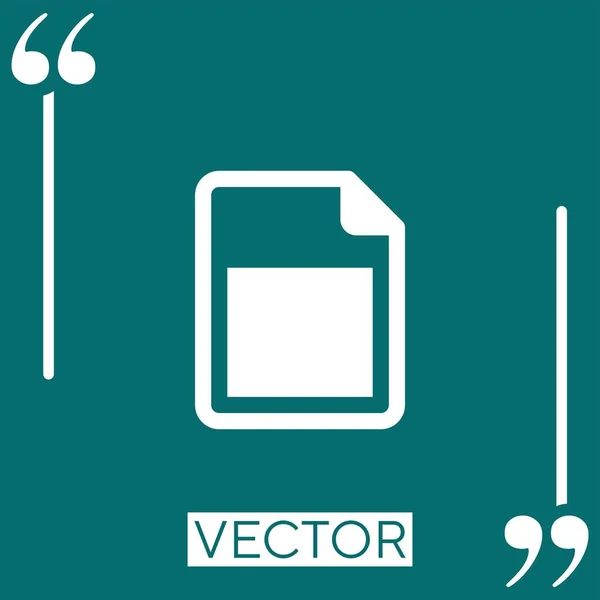 Arquivos Ícone Vetor Ícone Linear Linha Curso Editável — Vetor de Stock