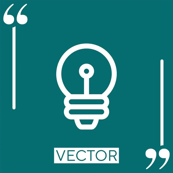 Lightbulb Vector Icon Linear Icon Editable Stroke Line — Stock Vector