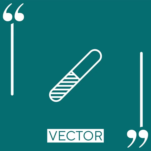 Nageldatei Vektorsymbol Lineares Symbol Editierbare Strichlinie — Stockvektor