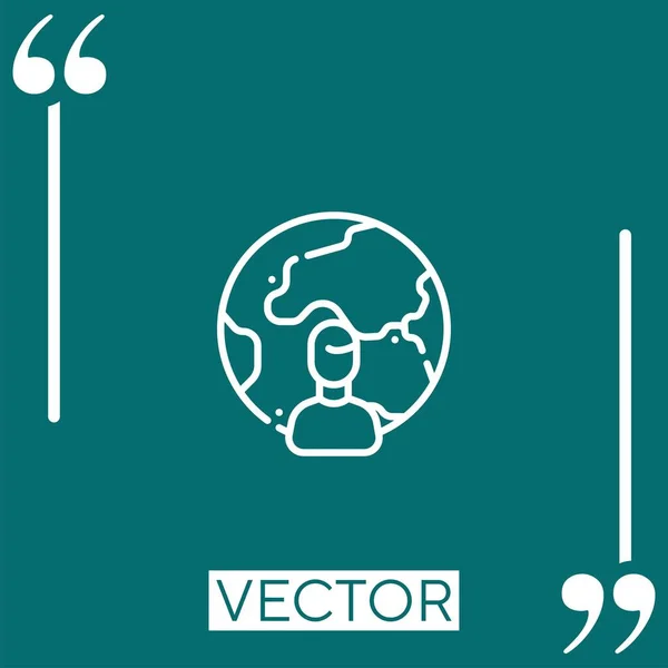 Ícone Vetorial Remoto Ícone Linear Linha Curso Editável — Vetor de Stock