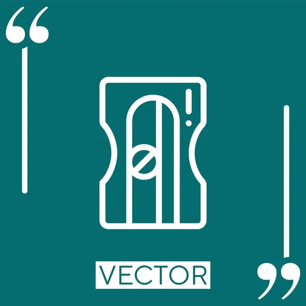 Ícone Vetor Afiador Ícone Linear Linha Curso Editável — Vetor de Stock