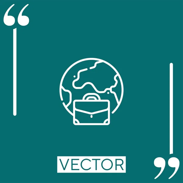 Remote Vektor Symbol Lineares Symbol Editierbare Strichlinie — Stockvektor