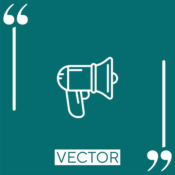 Icono Del Vector Del Altavoz Icono Lineal Línea Carrera Editable — Archivo Imágenes Vectoriales