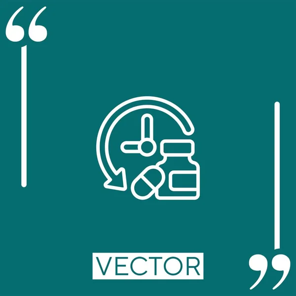 Vitamine Vektor Symbol Lineares Symbol Editierbare Strichlinie — Stockvektor