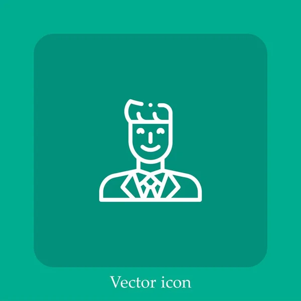 Doctor Vektor Icon Lineare Icon Line Mit Editierbarem Strich — Stockvektor