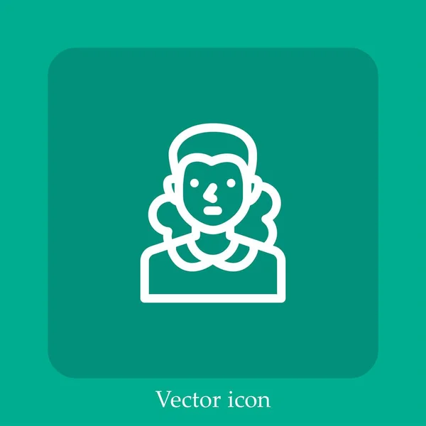 Maid Vector Icon Lineare Icon Line Mit Editierbarem Strich — Stockvektor
