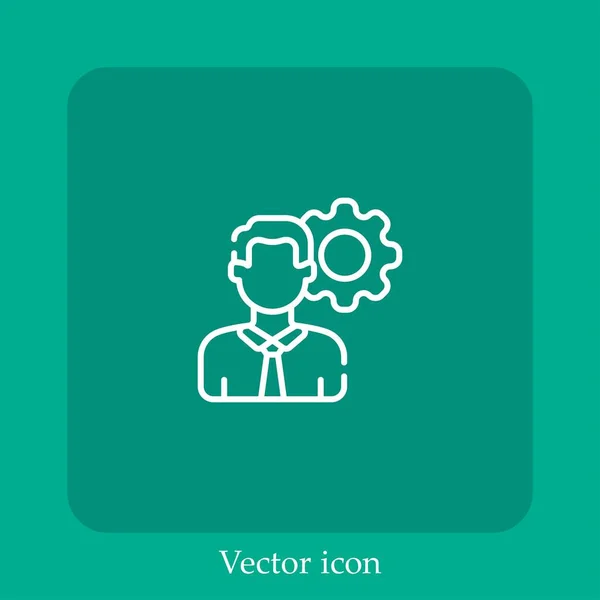 Management Vektor Symbol Lineare Icon Line Mit Editierbarem Strich — Stockvektor