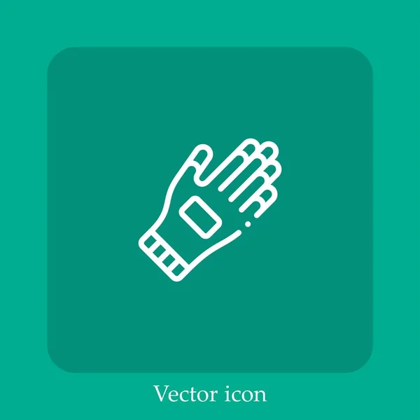 Ícone Vetor Segurança Linear Icon Line Com Curso Editável — Vetor de Stock