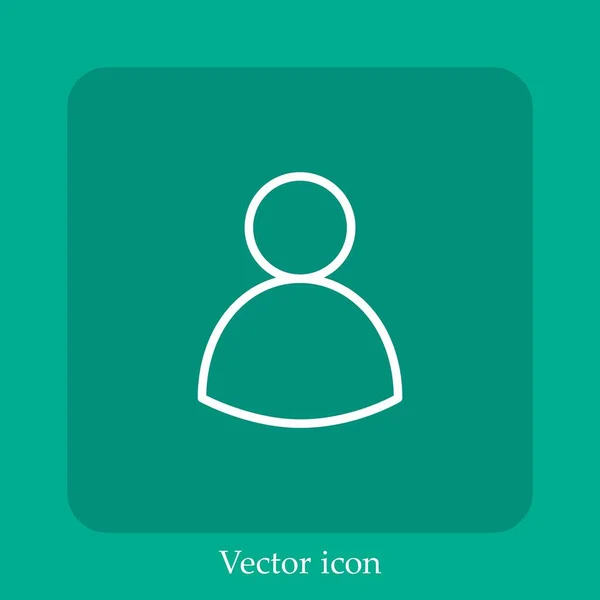 Usuario Icono Vectorial Icon Line Lineal Con Carrera Editable — Vector de stock