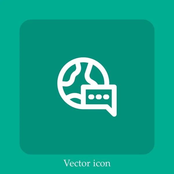 World Wide Web Vector Icon Lineare Icon Line Mit Editierbarem — Stockvektor