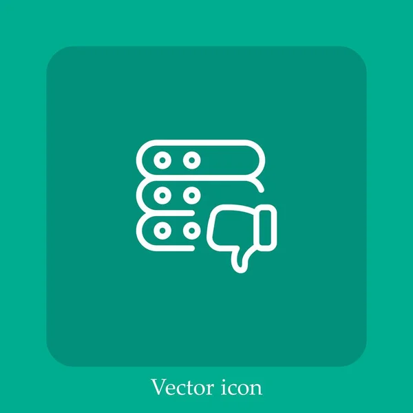 Rossz Felülvizsgálat Vektor Ikon Lineáris Ikon Line Szerkeszthető Stroke — Stock Vector