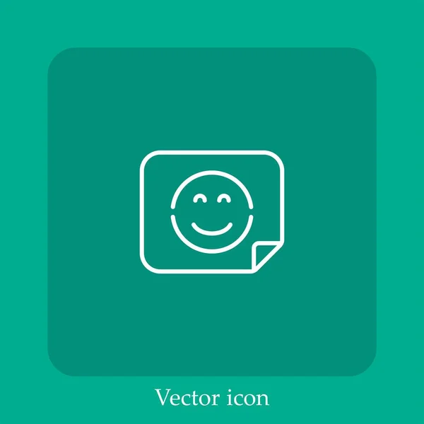 Chat Vector Icon Linear Icon Line Editable Stroke — Stock Vector