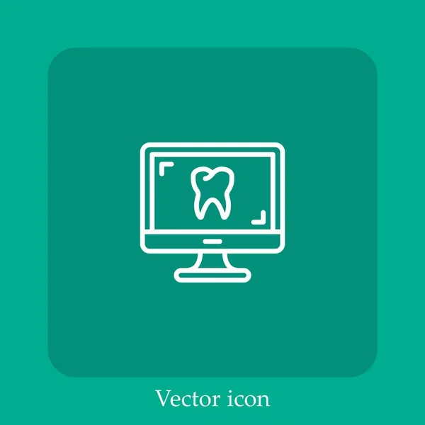 Orthopantomogramm Vektorsymbol Lineare Icon Line Mit Editierbarem Strich — Stockvektor