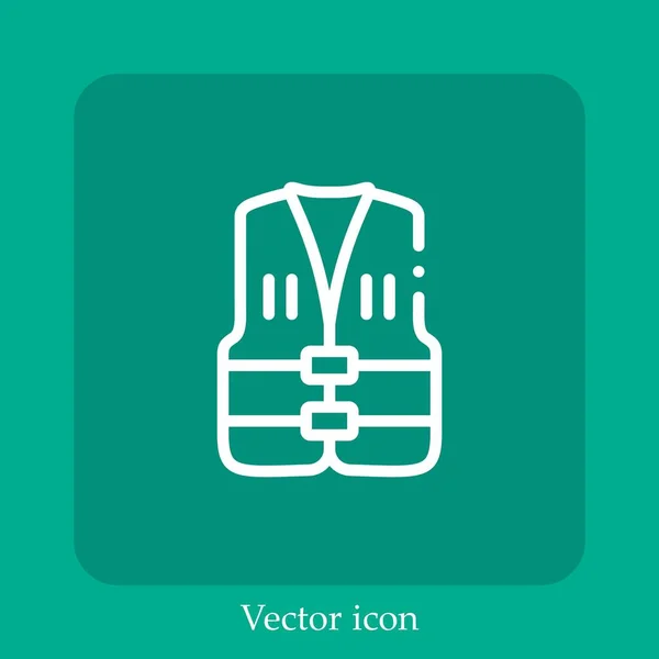 Sicherheitsvektorsymbol Lineare Icon Line Mit Editierbarem Strich — Stockvektor