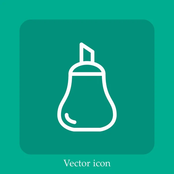 Ícone Vetor Açúcar Linear Icon Line Com Curso Editável — Vetor de Stock